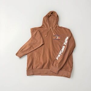 Pacsun Men's Psycho Tuna Watercolor Logo Hoodie Size Large Tie Dye Skeleton Fish